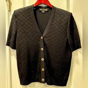 St. John Black Knit Sweater, Size Small